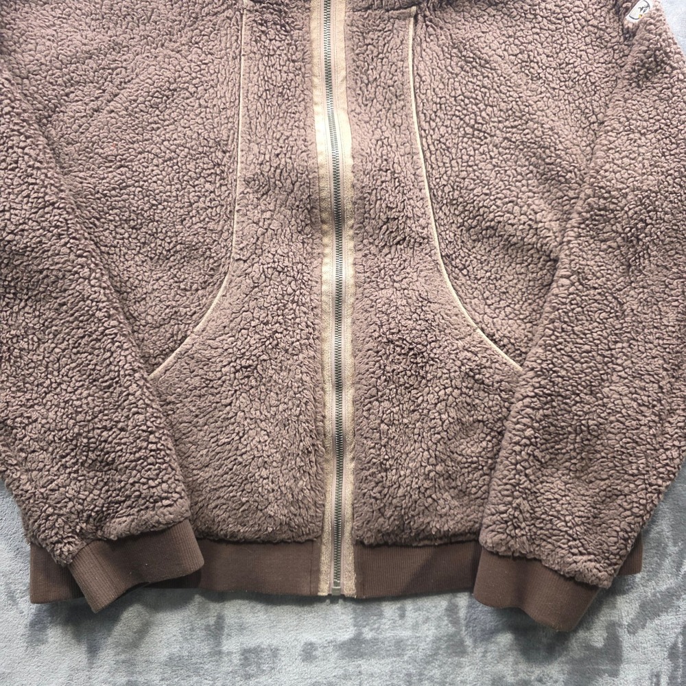 Kuhl Flight Fleece Jacket L Brown Womens Full Zip High Pile Hooded Soft Outdoor - Picture 3 of 13